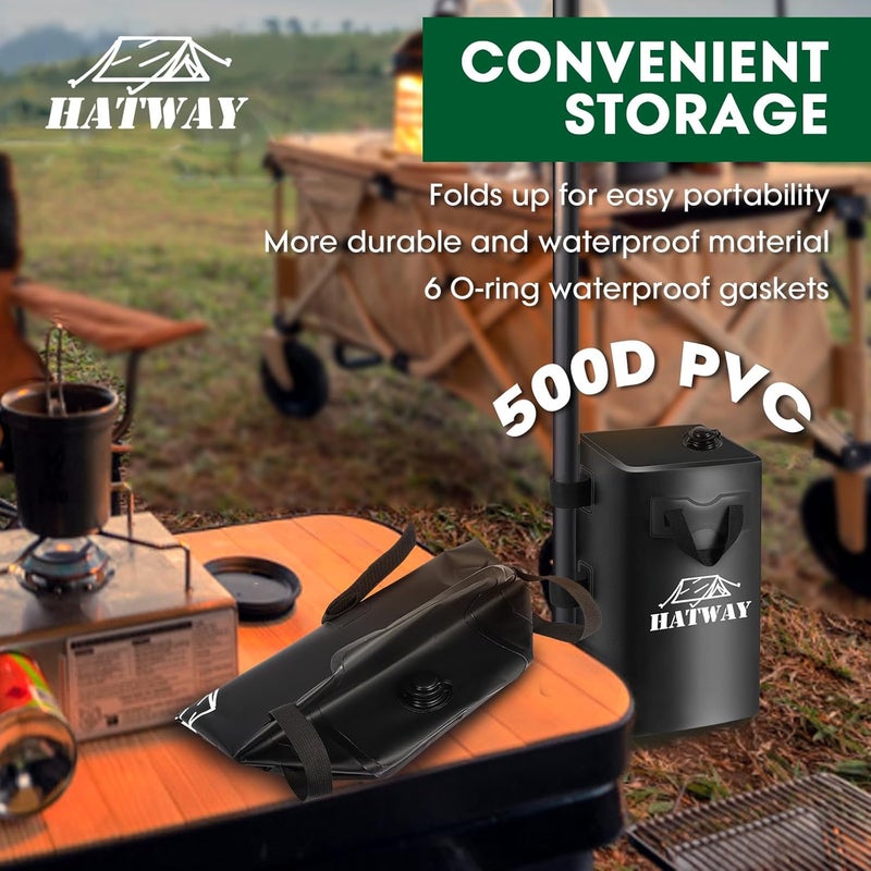 Hatway Canopy Weights,176 LBS Water Bag Set of 4 Leg Weights for Pop Up Canopy,Gazebo,Canopies,Tent-4 * 20L-Black - Image 2
